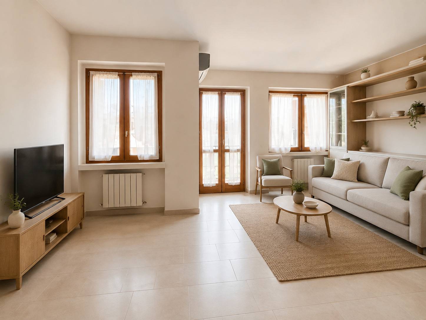 AMPIO TRILOCALE CON DUE BALCONI E GARAGE DOPPIO !